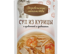 Деревенские Лакомства для кошек Суп из Курицы с креветкой и гребешком 0,035 кг