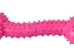 HomePet Игрушка д/с Косточка с шипами 10,5см, розовая, резина (70107)