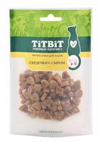 TitBit для кошек Лакомый кусочек Мягкие снеки Сердечки с сыром 50 гр