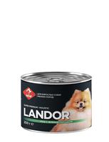 Ландор Конс. для собак мелких пород Утка с зеленым горошком (ж/б) 0,2 кг