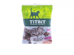 TitBit для кошек Лакомый кусочек Хрустящие подушечки с паштетом из говядины 30гр
