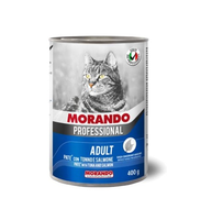 Morando Professional Конс. для кошек Тунец и лосось, паштет (ж/б) 0,4 кг